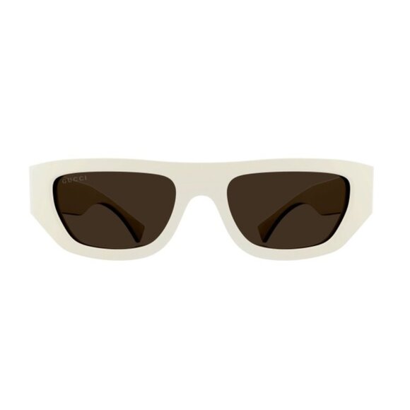 NEW GUCCI GG1134S 003 IVORY BROWN WHITE UNISEX SUNGLASSES GUCCI - Picture 3 of 5